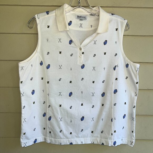 Monterey Club Tops - MONTEREY CLUB Ladies Sleeveless Golf Polo Top